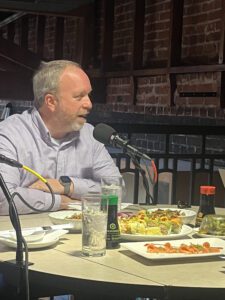 Steven Landry, allowing folks to escape into the Acadiana Repertory Theater and in real life as a corporate travel consultant