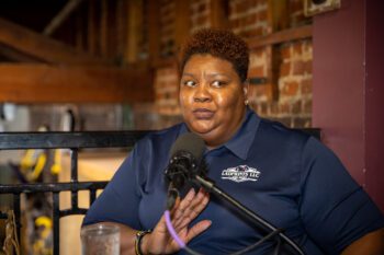 LaGina Bruno, Owner of LAD Prints And More, a storefront location in north Lafayette specializing in personalized graphics from corporate branding to family reunions on T-shirts, coffee mugs, and pretty much anything else you can imagine