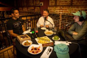 Seth Dahlen, Jason Stoner, Christiaan Mader, Out to Lunch at Tsunami Sushi in dowbtown Lafayette