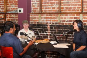 Sajeev Jospeh, Morgan Angelle, Johanna Divine, Out to Lunch at Tsunami Sushi