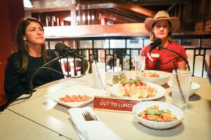 Allyson Romero and Mary Hays, Out to Lunch at Tsunami Sushi in downtown Lafayette