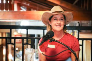 Mary Hays, Owner of Geaux Run By Fleet Feet. These days her clients for running shoes are generally less interested in running and are more focused on comfort