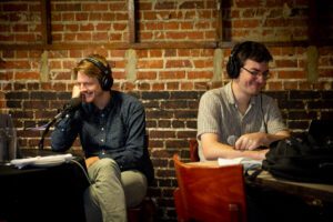 Christiaan Mader hosts and Dylan Babineaux engineers Out to Lunch Acadiana at Tsunami Sushi in downtown Lafayette