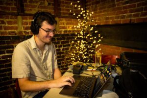 Dylan Babineaux, audio engineer, Out to Lunch at Tsunami Sushi