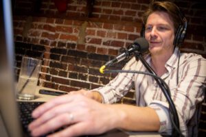 Christiaan Mader hosts Out to Lunch at Tsunami Sushi in downtown Lafayette