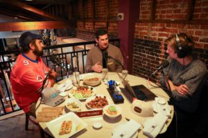 Scott Russo, Zach West, Christiaan Mader, Out to Lunch at Tsunami Sushi in downtown Lafayette