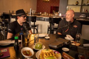 Justin Bennett, Owner of Artmosphere, and Shane Wiggins, Owner of Deuce's Taste of the South, Out to Lunch at Tsunami Sushi