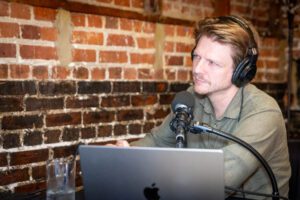 Christiaan Mader hosts Out to Lunch at Tsunami Sushi in downtown Lafayette