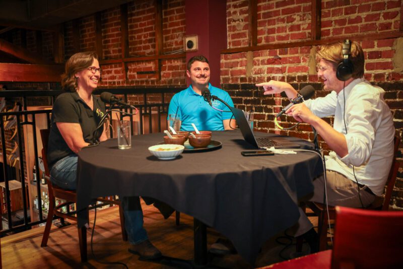 Gerri Simon, Reed Rudasil, Christiaan Mader, Out to Lunch at Tsunami Sushi