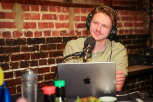 Christiaan Mader hosts Out to Lunch Acadiana at Tsunami Sushi in downtown Lafayette