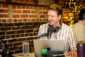 Christaan Mader hosts Out to Lunch at Tsunami Sushi in downtown Lafayette