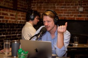 Dylan Babineaux engineers, Christiaan Mader hosts Out to Lunch at Tsunami Sushi in Downtown Lafayette
