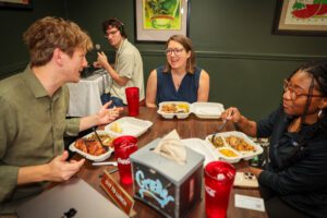 Christiaan Mader, Dylan Babineaux, Jenee Dansdill, Bri Nelson, Out to Lunch at Gravy in Downtown Lafayette