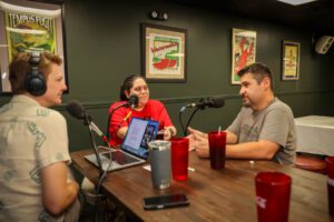 Christiaan Mader, Kristina and Chris Strong, Out to Lunch at Gravy in Downtown Lafayette